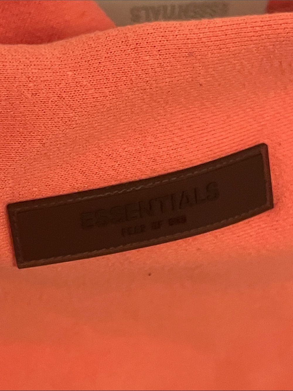 Essentials Fear of God Coral Crewneck Hoodie with Subtle Logo - Picture 11 of 12